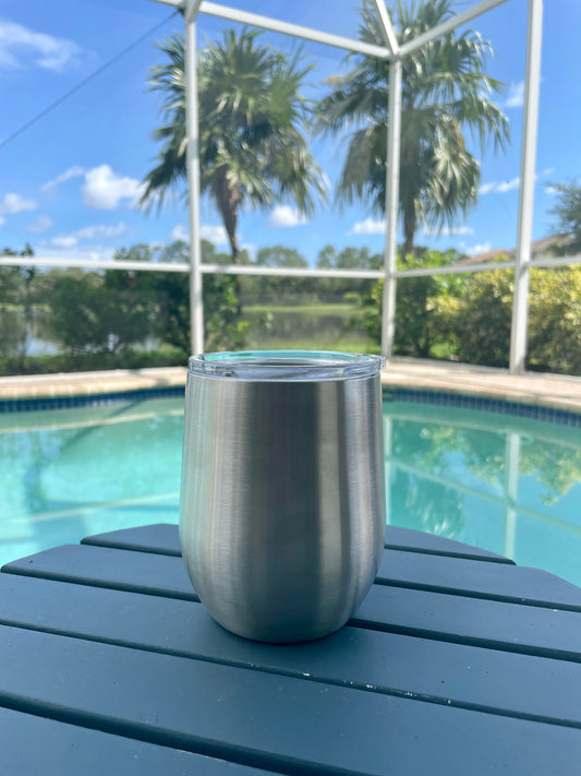 12 oz Wine Stainless Steel Custom Tumbler